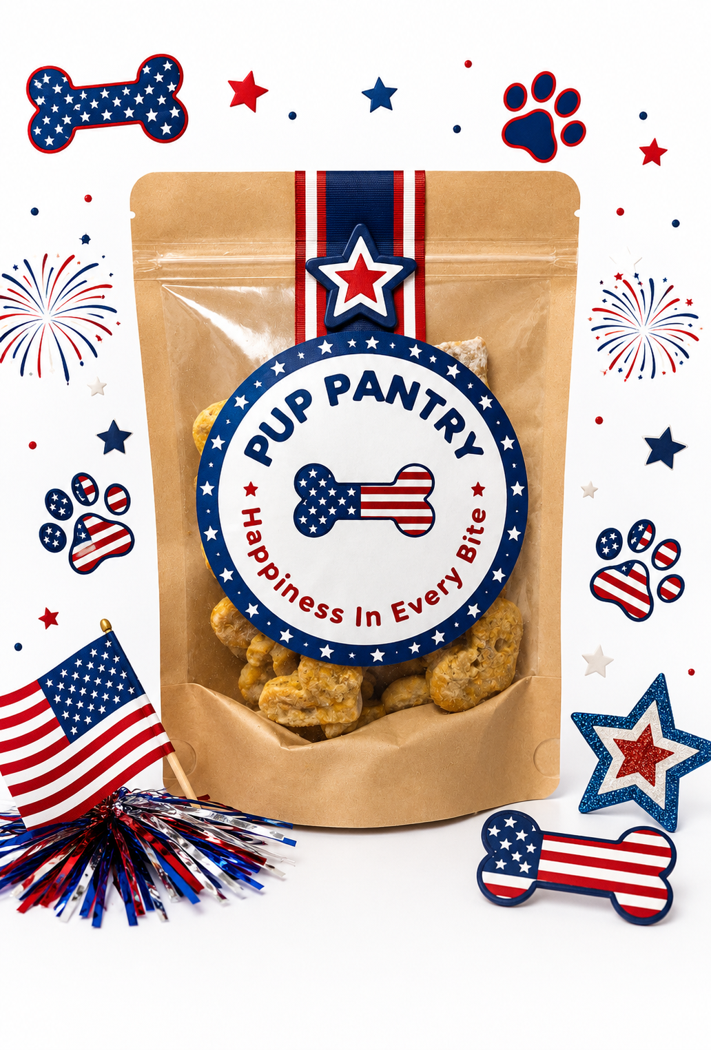 Patriotic pup cookies